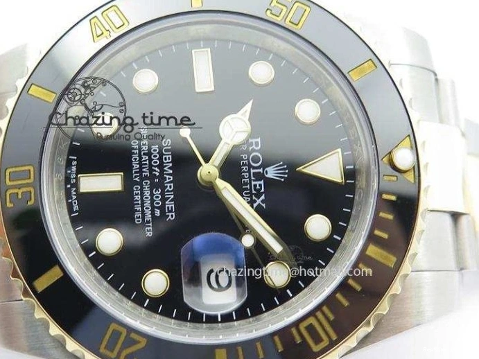 0301 Submariner 116613 LN Noob 1:1 Best Edition YG Wrapped Bezel Black Dial On SS YG Bracelet A Neat 3961